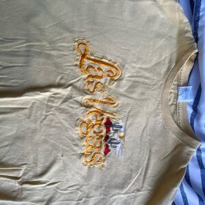 Las Vegas Embroidered Short Sleeve Tee - Tan